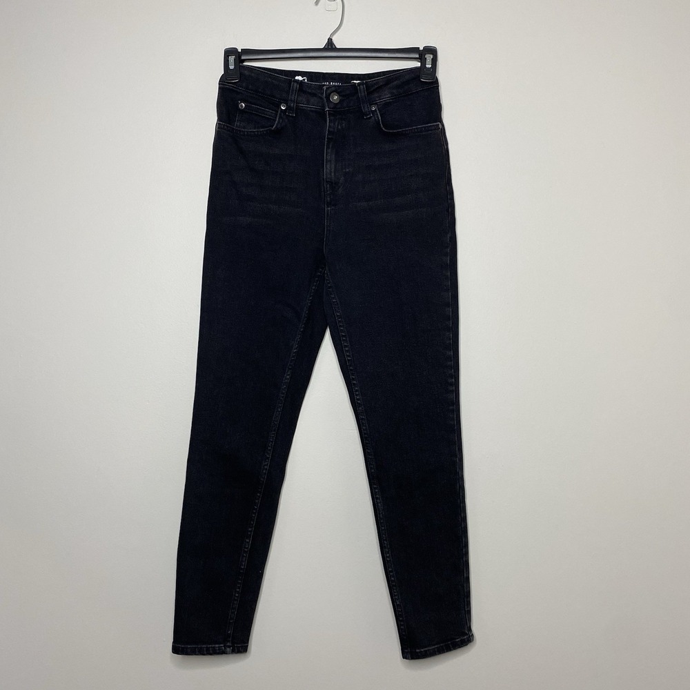 TED BAKER Poppiyy skinny-leg high-rise Washed Black denim jeans Women's Sz 26x28